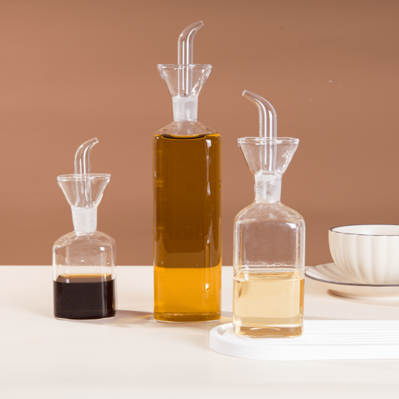 Glass Oil and Vinegar Cruet Bottle