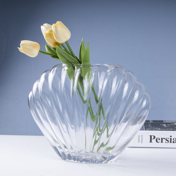 Shell-Shaped Glass Vase