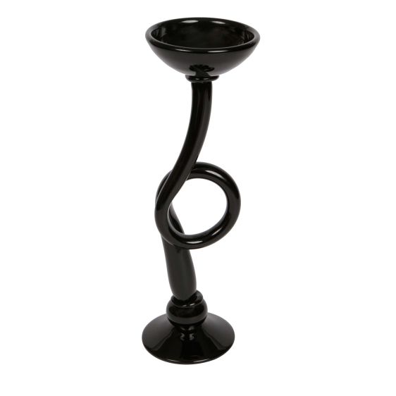 Dark Loop Candle Holder Stand - Handmade Glass