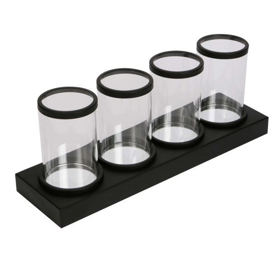 Quadruple Glass Candle Holder