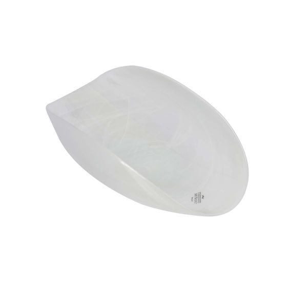 White Murano Folded Bowl 