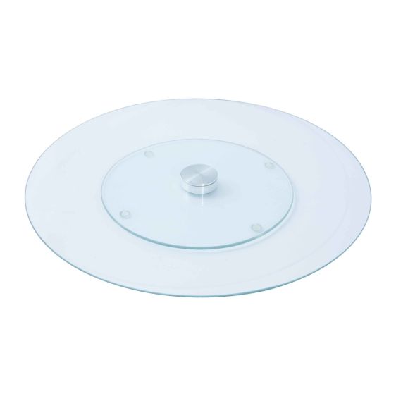 Rotating Turntable Glass Lazy Susan, 35cm