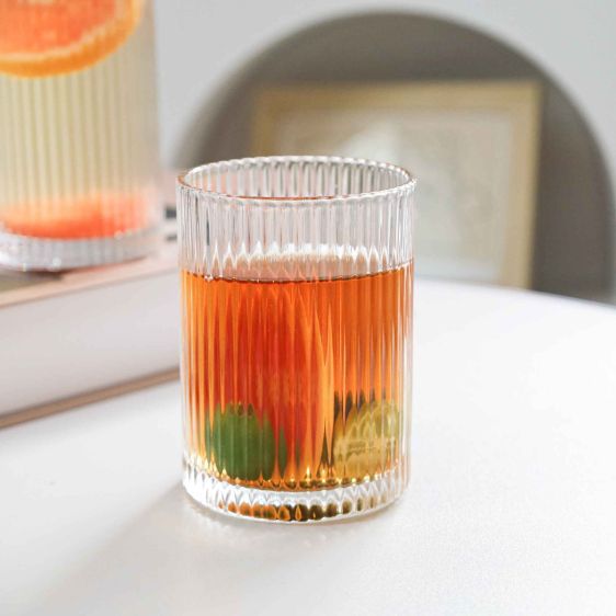 Elegant Striped Highball Glasses