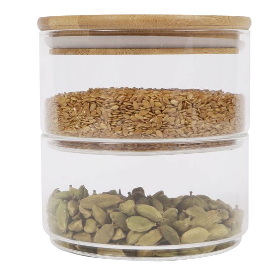 Stackable glass spice jars hotsell