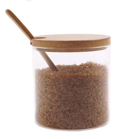 Sugar Bowl with Bamboo Spoon and Lid (350ml)