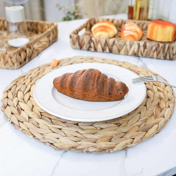 Natural Water Hyacinth Woven Table Mat - 35cm