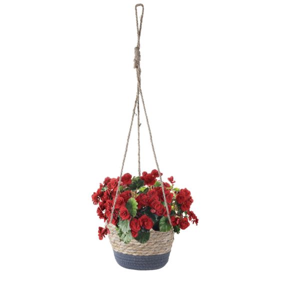 Natural Straw Woven Hanging Flower Planter Basket