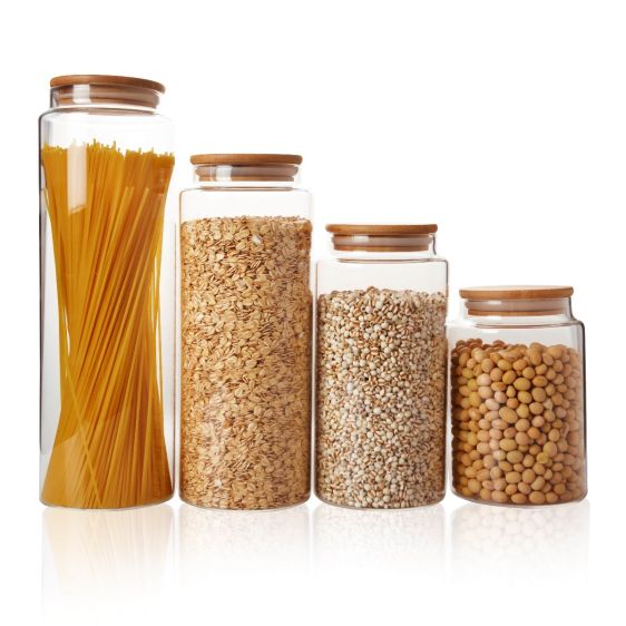 6432/63 Glass Jar With Bamboo Lid