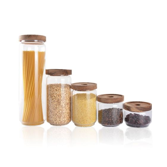 Glass Jar With Acacia Wooden Lid