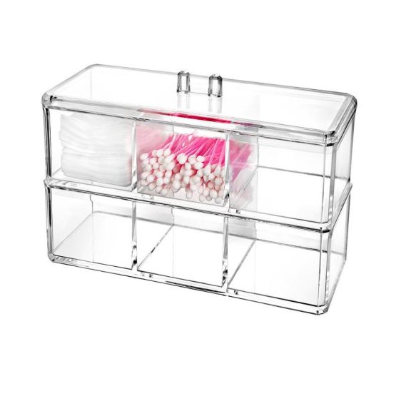 2 Tier 6-Compartment Cosmetic Organizer