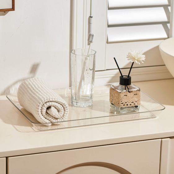 Clear Rectangular Serving Tray - Multipurpose Organiser