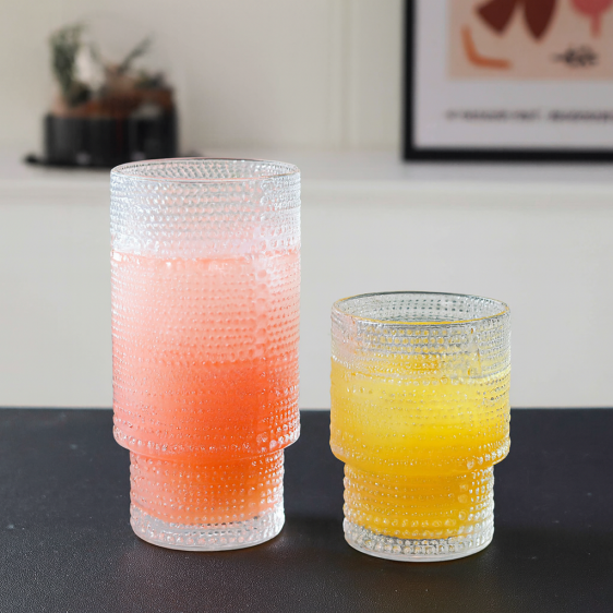 Embossed Dotted Highball Glasses