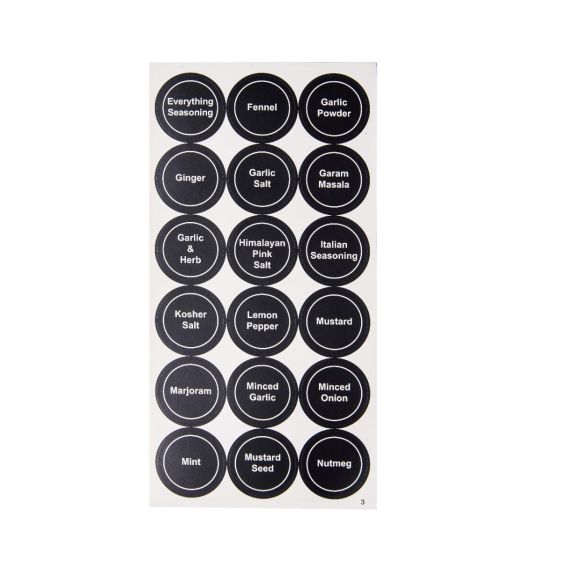 Pre-Printed Spice Labels - Round