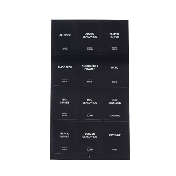 Pre-Printed Spice Labels - Square
