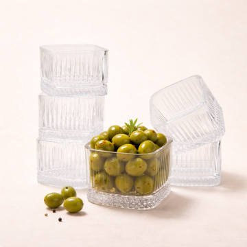 Timeless Ribbed Bowls for Snacks, Dips and Sauces (Set of 6)