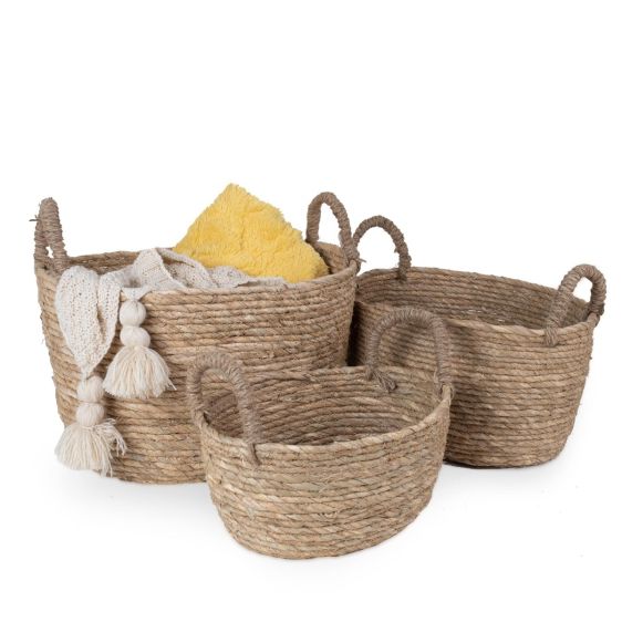 Natural Straw Woven Storage Basket