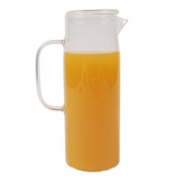 Oblong glass Jug Pitcher with Glass Lid