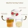 Ribbed Borosilicate Glass Cup for Drinks and Desserts 300ml