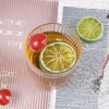 Ribbed Borosilicate Glass Cup for Drinks and Desserts 300ml