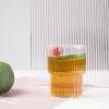 Ribbed Borosilicate Glass Cup for Drinks and Desserts 300ml