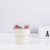 Ribbed Borosilicate Glass Cup for Drinks and Desserts 300ml