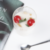 Ribbed Borosilicate Glass Cup for Drinks and Desserts 300ml