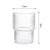 Ribbed Borosilicate Glass Cup for Drinks and Desserts 300ml
