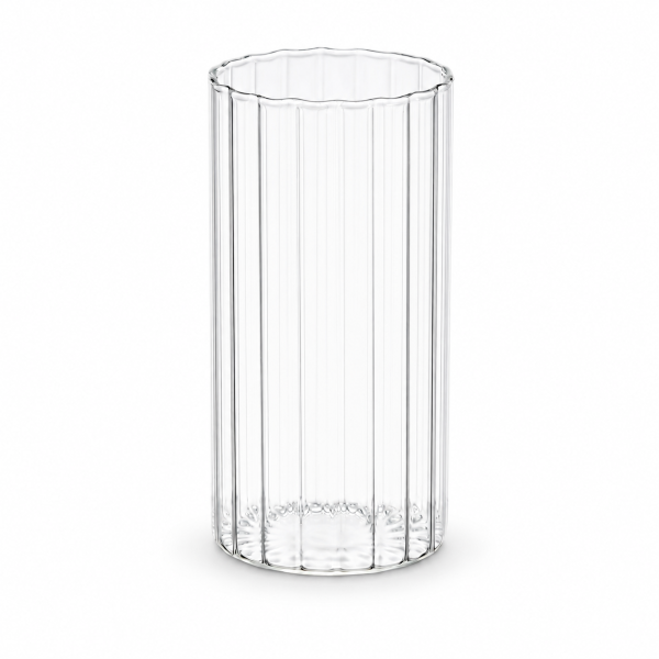 Ribbed borosilicate Highball Drinking Glasses 260ml, Iced Coffee Hi Ball Glass 