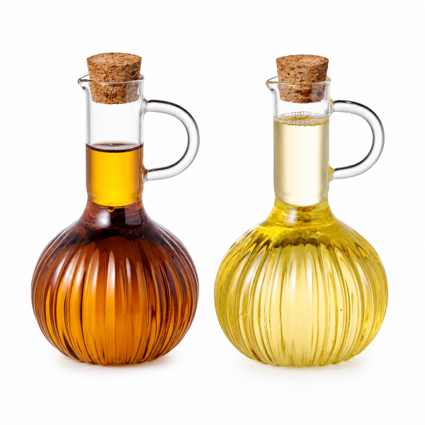 Eden & Willow glass cruet oil dispenser bottles
