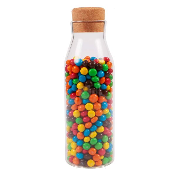 Premium Borosilicate Glass Jug with Cork Lid 1000ml Storage Container