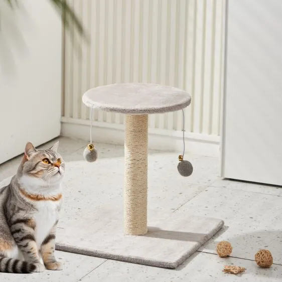 Eden & Willow Cat Scratching Post with Hanging Balls and Jingle Bells