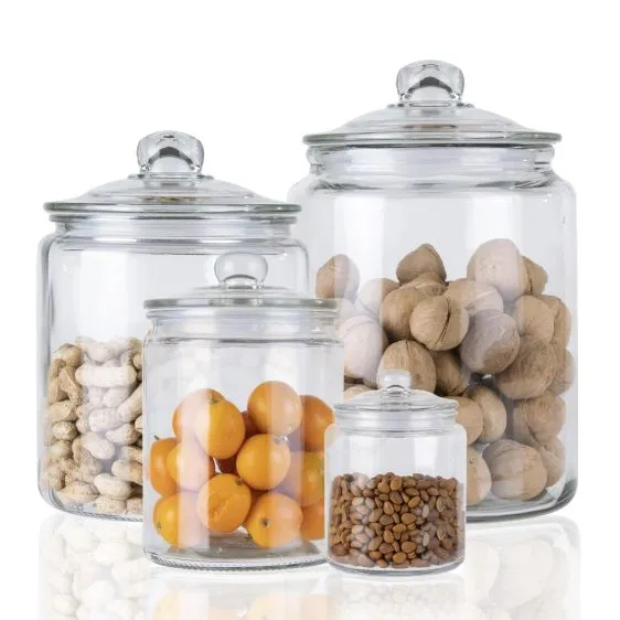 Glass Storage Jar with Airtight Glass Lid 