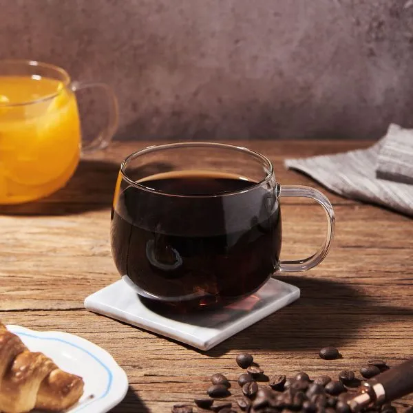 Borosilicate Glass Beverage Cups - Modern Round Design Tea & Coffee Mugs with Handle